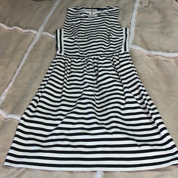 MADEWELL Inset Fit & Flare Abroad Striped Dress XS NWT - Picture 1 of 4